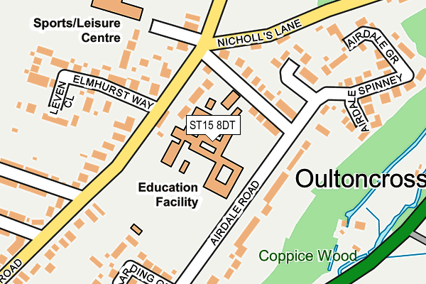 ST15 8DT map - OS OpenMap – Local (Ordnance Survey) ST15 8DT map - OS OpenMap – Local (Ordnance Survey)