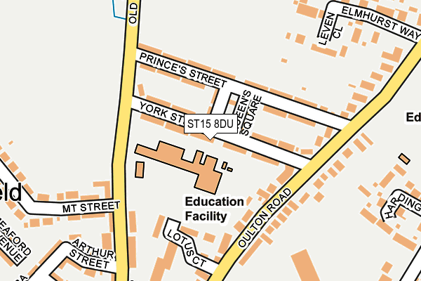 ST15 8DU map - OS OpenMap – Local (Ordnance Survey) ST15 8DU map - OS OpenMap – Local (Ordnance Survey)