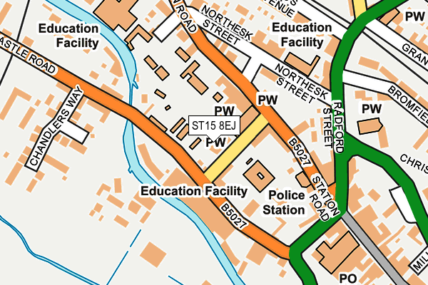 ST15 8EJ map - OS OpenMap – Local (Ordnance Survey) ST15 8EJ map - OS OpenMap – Local (Ordnance Survey)