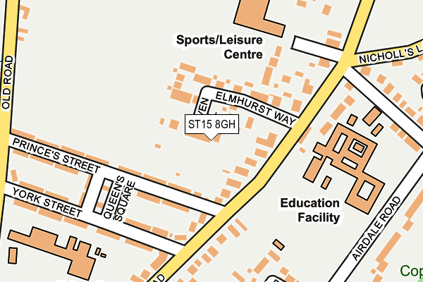 ST15 8GH map - OS OpenMap – Local (Ordnance Survey) ST15 8GH map - OS OpenMap – Local (Ordnance Survey)