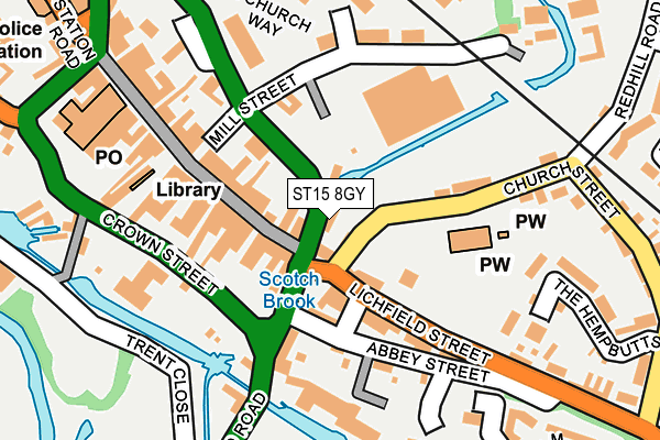ST15 8GY map - OS OpenMap – Local (Ordnance Survey)