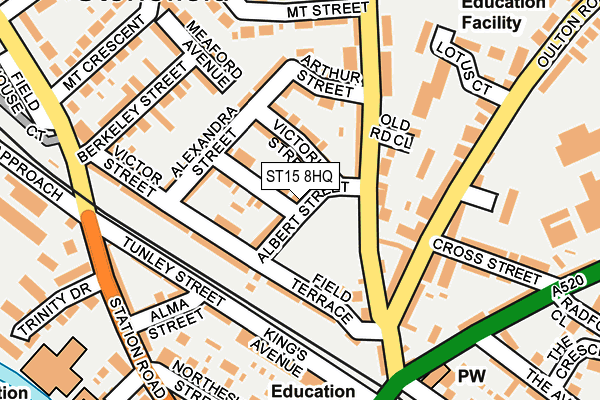 ST15 8HQ map - OS OpenMap – Local (Ordnance Survey) ST15 8HQ map - OS OpenMap – Local (Ordnance Survey)
