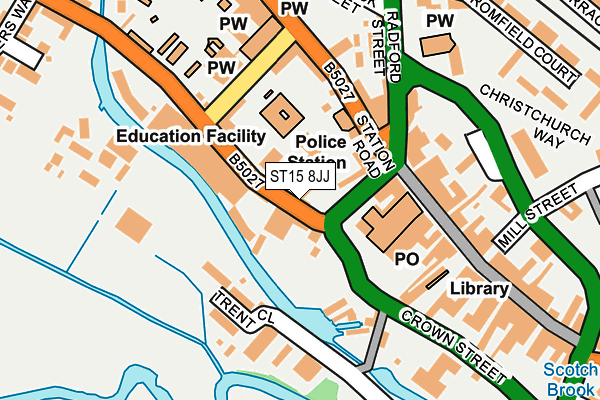 ST15 8JJ map - OS OpenMap – Local (Ordnance Survey) ST15 8JJ map - OS OpenMap – Local (Ordnance Survey)