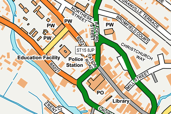 ST15 8JP map - OS OpenMap – Local (Ordnance Survey) ST15 8JP map - OS OpenMap – Local (Ordnance Survey)
