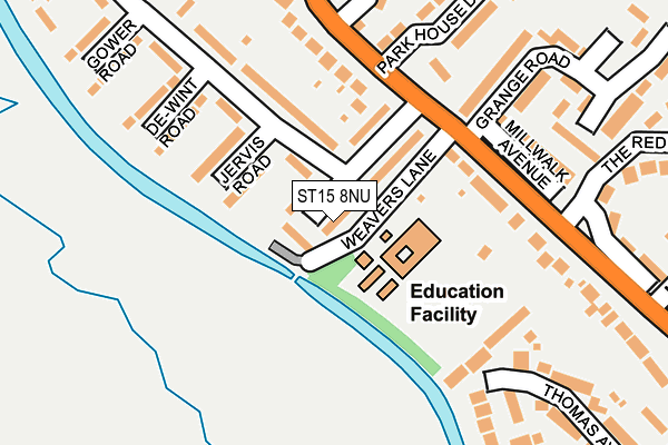 ST15 8NU map - OS OpenMap – Local (Ordnance Survey) ST15 8NU map - OS OpenMap – Local (Ordnance Survey)