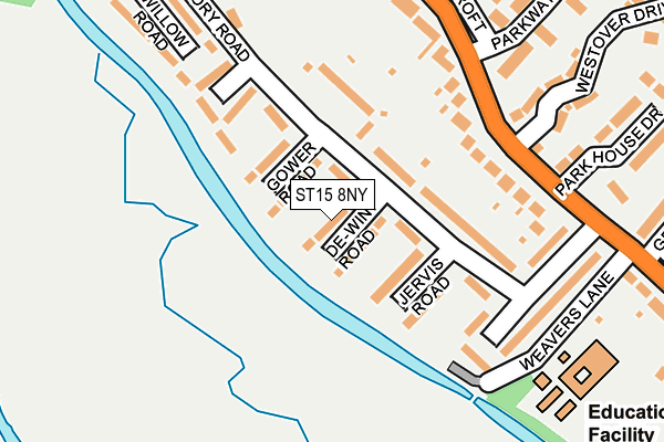 ST15 8NY map - OS OpenMap – Local (Ordnance Survey) ST15 8NY map - OS OpenMap – Local (Ordnance Survey)