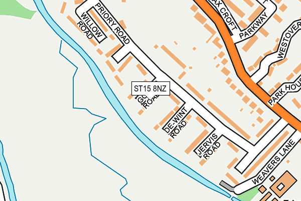 ST15 8NZ map - OS OpenMap – Local (Ordnance Survey) ST15 8NZ map - OS OpenMap – Local (Ordnance Survey)