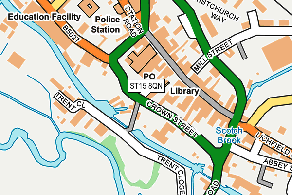 ST15 8QN map - OS OpenMap – Local (Ordnance Survey) ST15 8QN map - OS OpenMap – Local (Ordnance Survey)