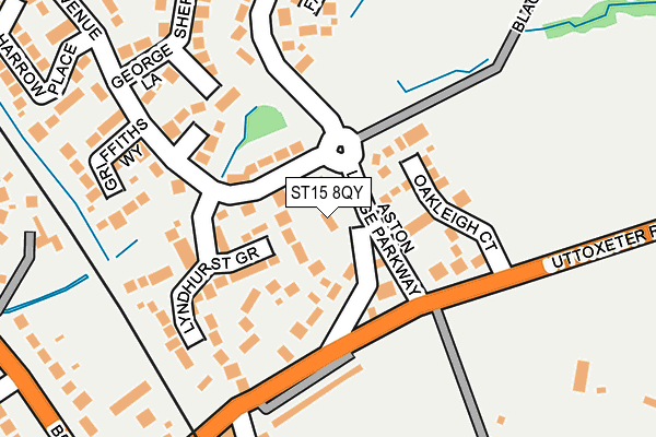 ST15 8QY map - OS OpenMap – Local (Ordnance Survey)