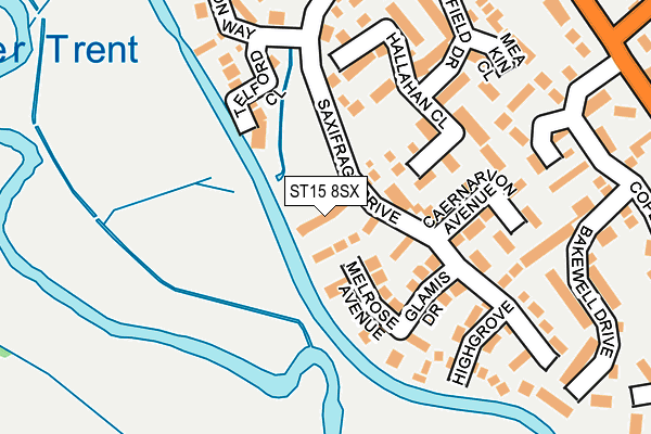 ST15 8SX map - OS OpenMap – Local (Ordnance Survey) ST15 8SX map - OS OpenMap – Local (Ordnance Survey)