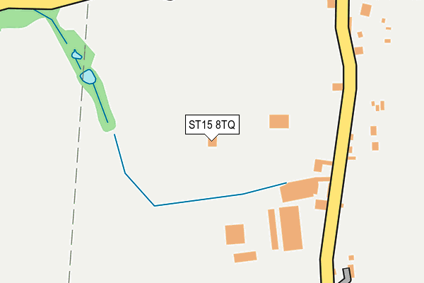 ST15 8TQ map - OS OpenMap – Local (Ordnance Survey) ST15 8TQ map - OS OpenMap – Local (Ordnance Survey)