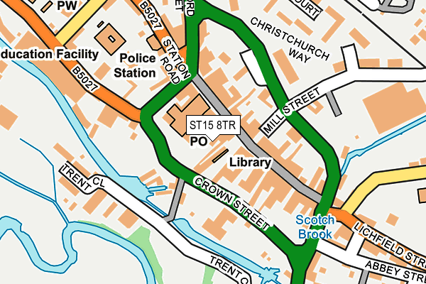 ST15 8TR map - OS OpenMap – Local (Ordnance Survey) ST15 8TR map - OS OpenMap – Local (Ordnance Survey)