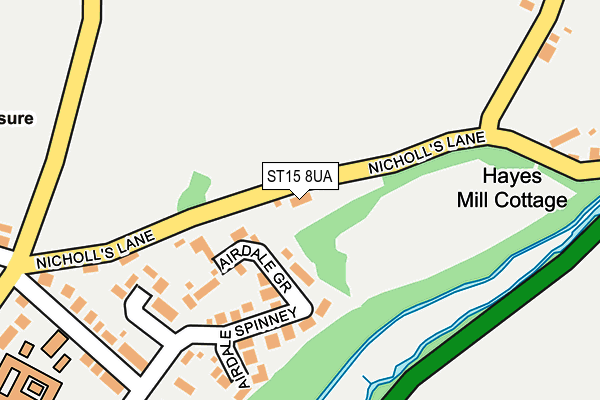 ST15 8UA map - OS OpenMap – Local (Ordnance Survey) ST15 8UA map - OS OpenMap – Local (Ordnance Survey)