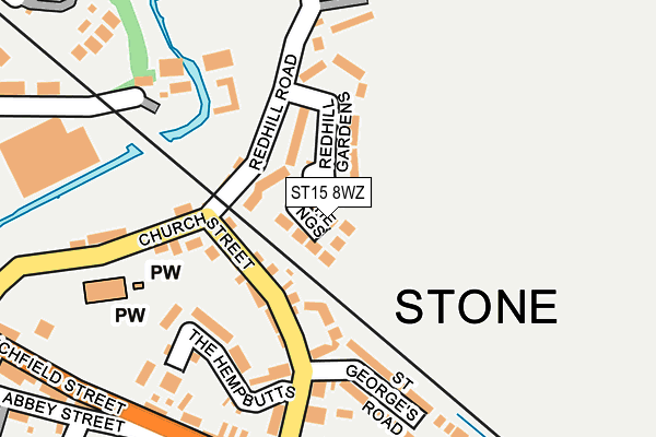 ST15 8WZ map - OS OpenMap – Local (Ordnance Survey) ST15 8WZ map - OS OpenMap – Local (Ordnance Survey)
