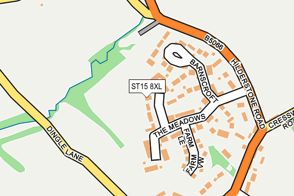 ST15 8XL map - OS OpenMap – Local (Ordnance Survey) ST15 8XL map - OS OpenMap – Local (Ordnance Survey)