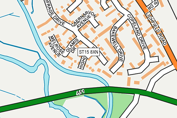 ST15 8XN map - OS OpenMap – Local (Ordnance Survey) ST15 8XN map - OS OpenMap – Local (Ordnance Survey)