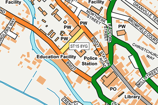 ST15 8YG map - OS OpenMap – Local (Ordnance Survey) ST15 8YG map - OS OpenMap – Local (Ordnance Survey)