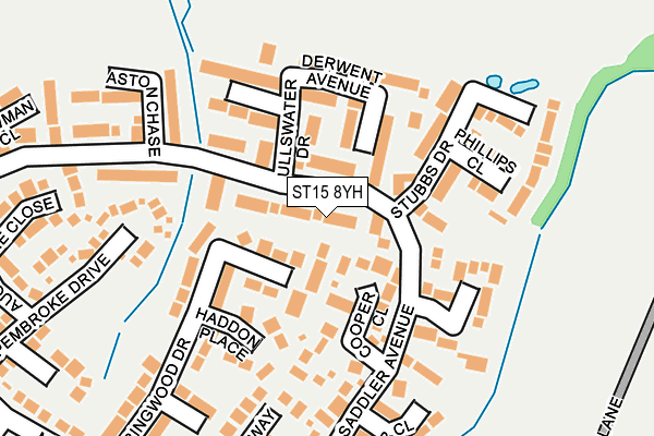 ST15 8YH map - OS OpenMap – Local (Ordnance Survey) ST15 8YH map - OS OpenMap – Local (Ordnance Survey)