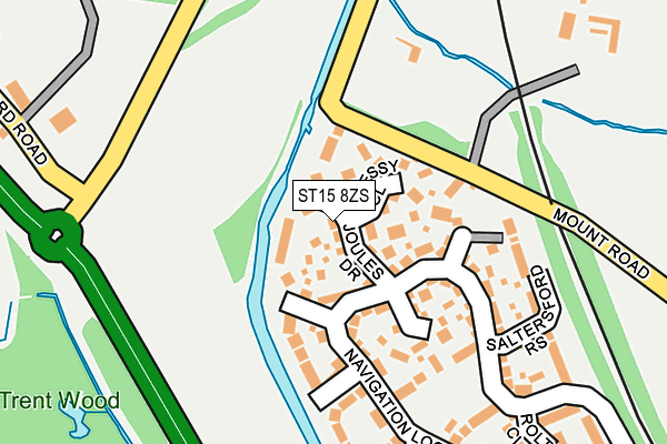 ST15 8ZS map - OS OpenMap – Local (Ordnance Survey)