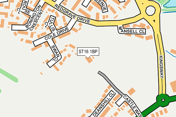 ST16 1BP map - OS OpenMap – Local (Ordnance Survey) ST16 1BP map - OS OpenMap – Local (Ordnance Survey)