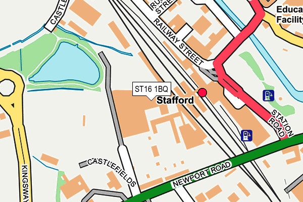 ST16 1BQ map - OS OpenMap – Local (Ordnance Survey) ST16 1BQ map - OS OpenMap – Local (Ordnance Survey)