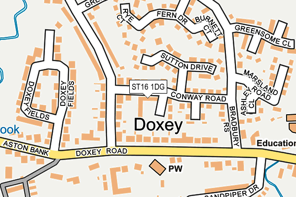 ST16 1DG map - OS OpenMap – Local (Ordnance Survey) ST16 1DG map - OS OpenMap – Local (Ordnance Survey)