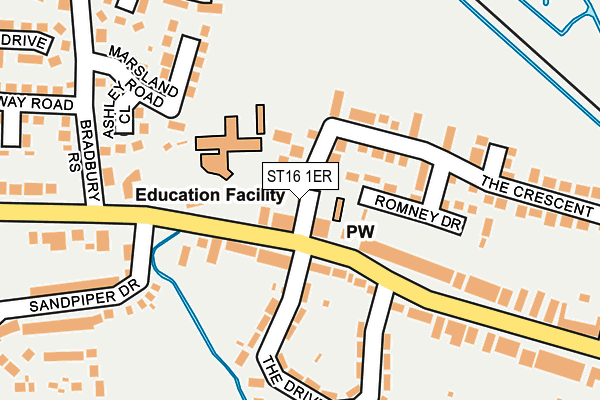 ST16 1ER map - OS OpenMap – Local (Ordnance Survey) ST16 1ER map - OS OpenMap – Local (Ordnance Survey)