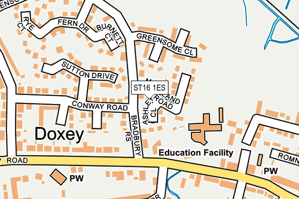 ST16 1ES map - OS OpenMap – Local (Ordnance Survey) ST16 1ES map - OS OpenMap – Local (Ordnance Survey)