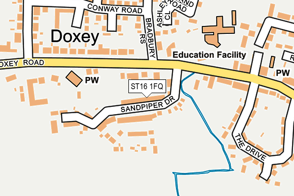 ST16 1FQ map - OS OpenMap – Local (Ordnance Survey) ST16 1FQ map - OS OpenMap – Local (Ordnance Survey)