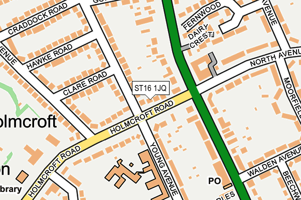 ST16 1JQ map - OS OpenMap – Local (Ordnance Survey) ST16 1JQ map - OS OpenMap – Local (Ordnance Survey)