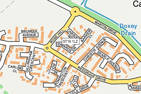 ST16 1LZ map - OS OpenMap – Local (Ordnance Survey) ST16 1LZ map - OS OpenMap – Local (Ordnance Survey)
