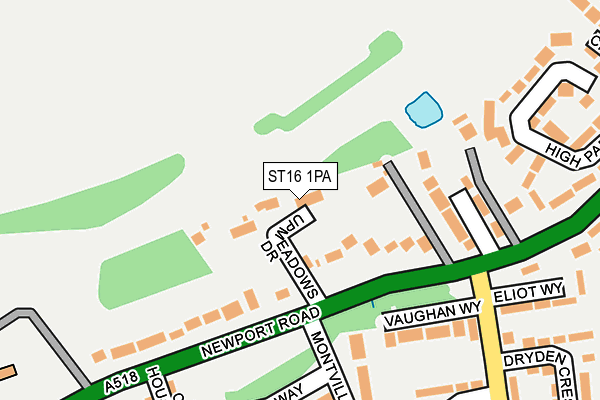 ST16 1PA map - OS OpenMap – Local (Ordnance Survey) ST16 1PA map - OS OpenMap – Local (Ordnance Survey)