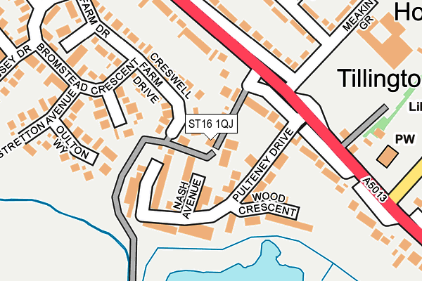 ST16 1QJ map - OS OpenMap – Local (Ordnance Survey) ST16 1QJ map - OS OpenMap – Local (Ordnance Survey)