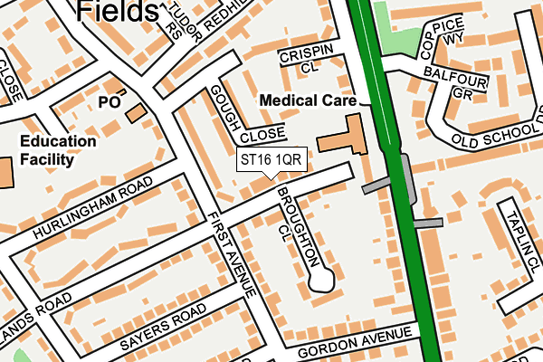 ST16 1QR map - OS OpenMap – Local (Ordnance Survey) ST16 1QR map - OS OpenMap – Local (Ordnance Survey)
