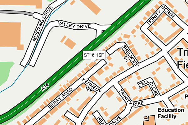 ST16 1SF map - OS OpenMap – Local (Ordnance Survey) ST16 1SF map - OS OpenMap – Local (Ordnance Survey)