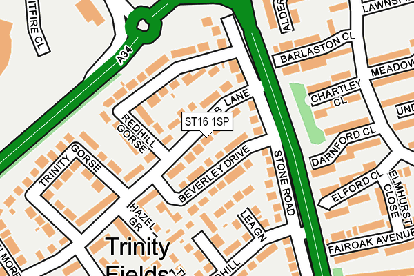 ST16 1SP map - OS OpenMap – Local (Ordnance Survey) ST16 1SP map - OS OpenMap – Local (Ordnance Survey)