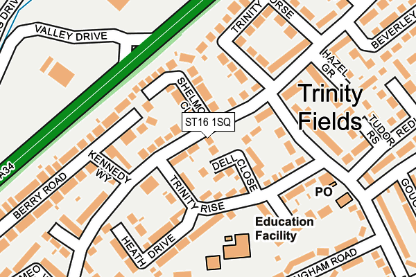 ST16 1SQ map - OS OpenMap – Local (Ordnance Survey) ST16 1SQ map - OS OpenMap – Local (Ordnance Survey)