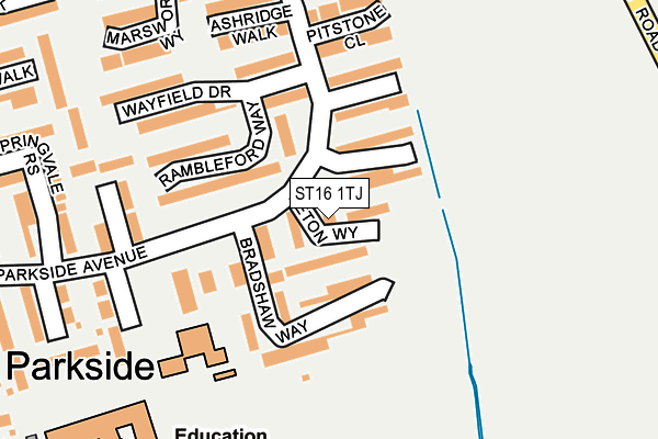 ST16 1TJ map - OS OpenMap – Local (Ordnance Survey) ST16 1TJ map - OS OpenMap – Local (Ordnance Survey)
