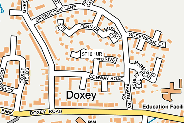 ST16 1UR map - OS OpenMap – Local (Ordnance Survey) ST16 1UR map - OS OpenMap – Local (Ordnance Survey)