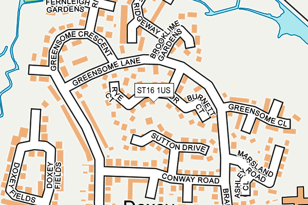 ST16 1US map - OS OpenMap – Local (Ordnance Survey) ST16 1US map - OS OpenMap – Local (Ordnance Survey)