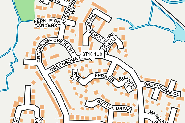 ST16 1UX map - OS OpenMap – Local (Ordnance Survey) ST16 1UX map - OS OpenMap – Local (Ordnance Survey)
