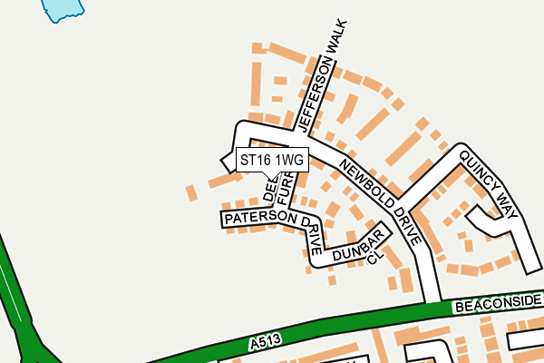 ST16 1WG map - OS OpenMap – Local (Ordnance Survey) ST16 1WG map - OS OpenMap – Local (Ordnance Survey)