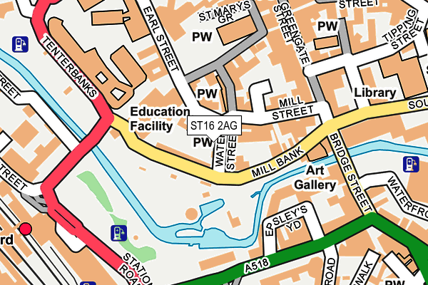 ST16 2AG map - OS OpenMap – Local (Ordnance Survey) ST16 2AG map - OS OpenMap – Local (Ordnance Survey)