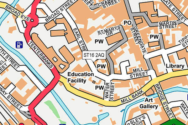 ST16 2AQ map - OS OpenMap – Local (Ordnance Survey) ST16 2AQ map - OS OpenMap – Local (Ordnance Survey)