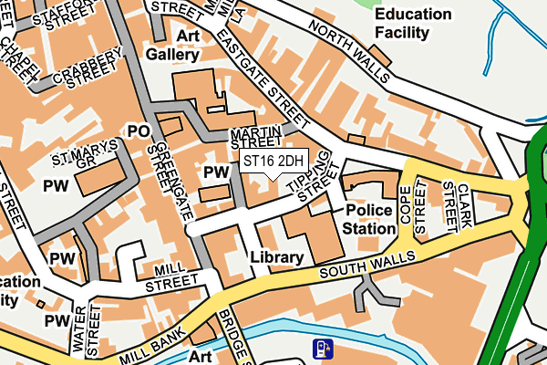 ST16 2DH map - OS OpenMap – Local (Ordnance Survey)