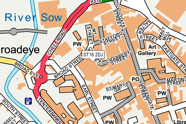ST16 2DJ map - OS OpenMap – Local (Ordnance Survey) ST16 2DJ map - OS OpenMap – Local (Ordnance Survey)