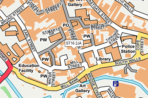 ST16 2JA map - OS OpenMap – Local (Ordnance Survey) ST16 2JA map - OS OpenMap – Local (Ordnance Survey)