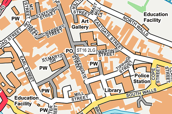 ST16 2LG map - OS OpenMap – Local (Ordnance Survey) ST16 2LG map - OS OpenMap – Local (Ordnance Survey)