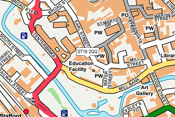 ST16 2QQ map - OS OpenMap – Local (Ordnance Survey) ST16 2QQ map - OS OpenMap – Local (Ordnance Survey)