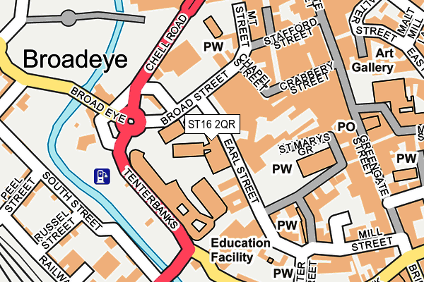 ST16 2QR map - OS OpenMap – Local (Ordnance Survey)